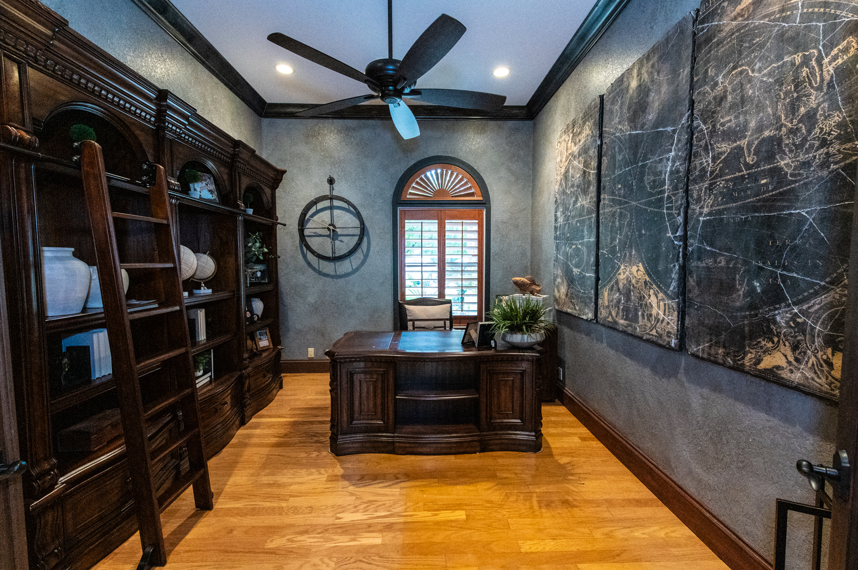 Executive Home Office Revitalization by Interior Decorator Shaunessy Dobish of Shaunessy Home and The White Oak Cottage in Lithia